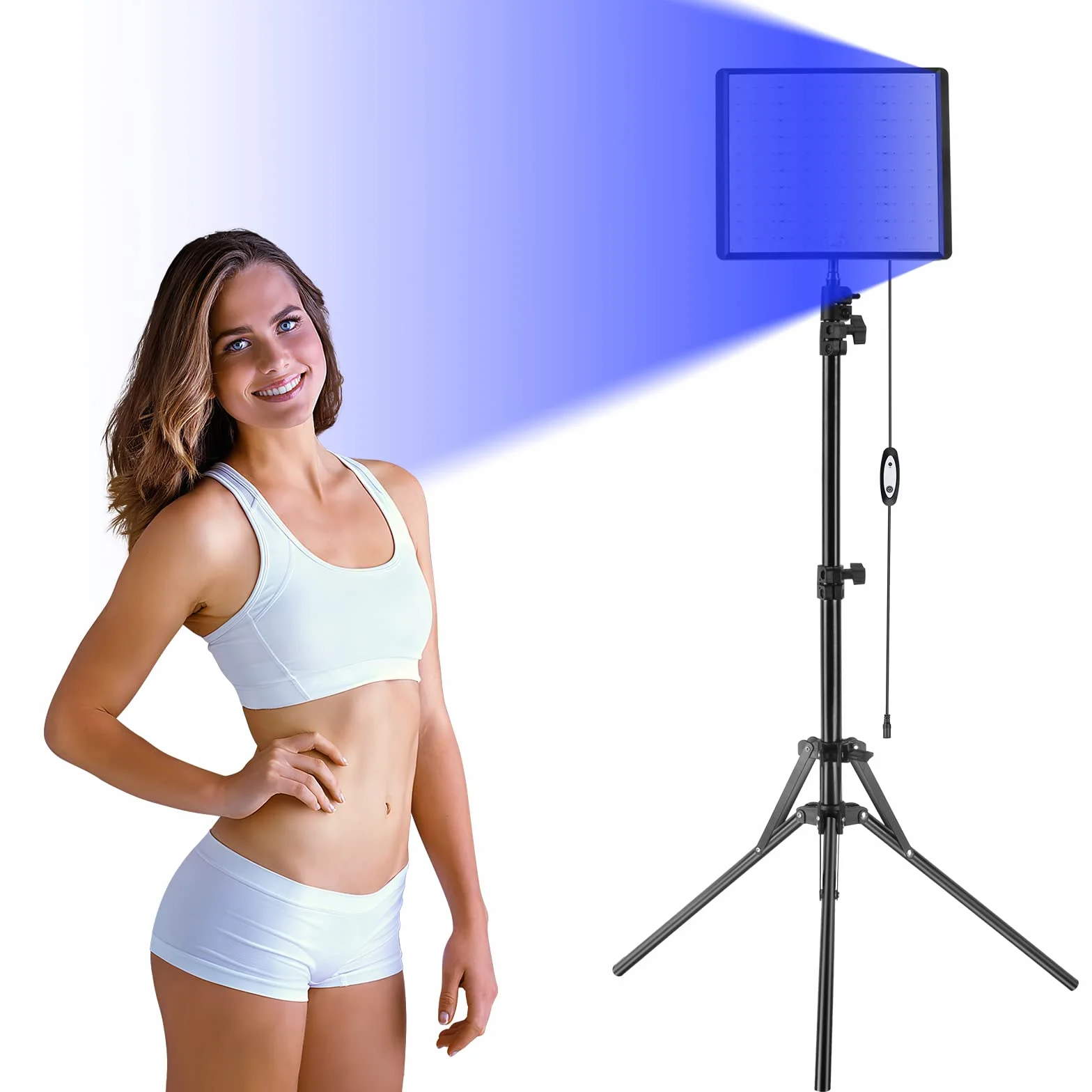 Cozion Lampada Abbronzanti 30W Pieghevole Luce Abbronzante Viso con Treppiede Telescopico 120 LED