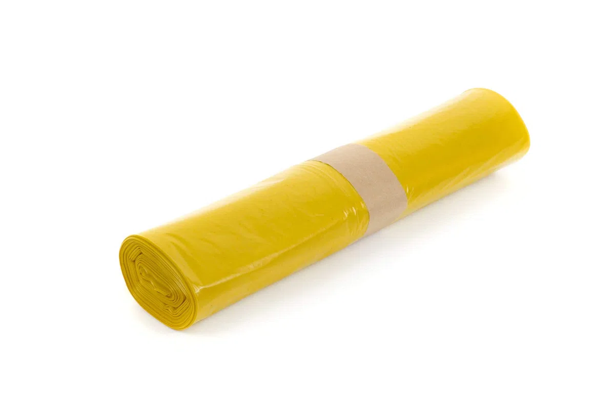 Funny AG-883 Sacchi Della Spazzatura, in Ldpe, Capacita 120 L, Giallo, 700 X 1100 mm, 250 Pezzi