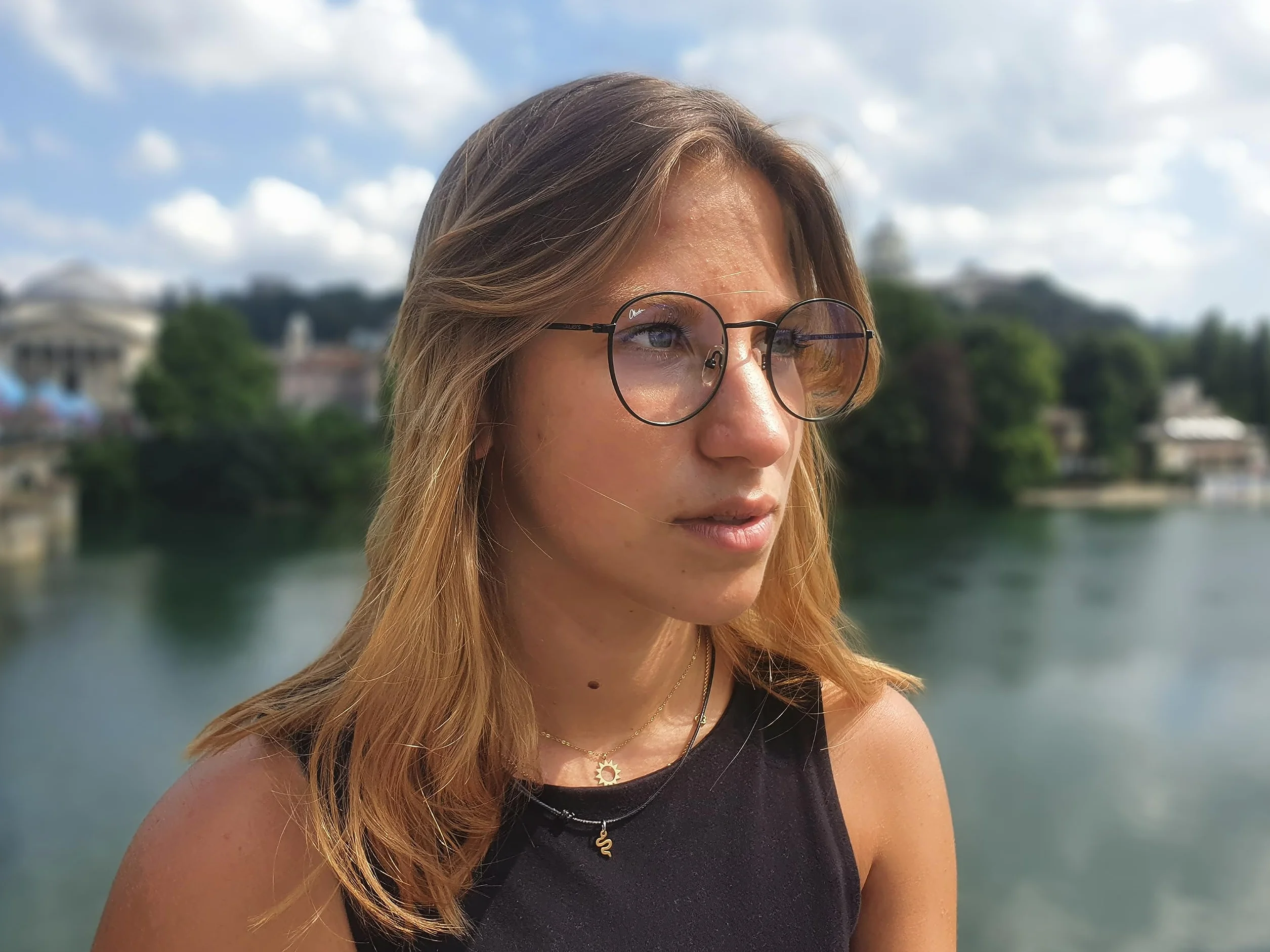 Eco Metal Riciclato Occhiali Filtro Anti-Luce Blu Regolabili Unisex