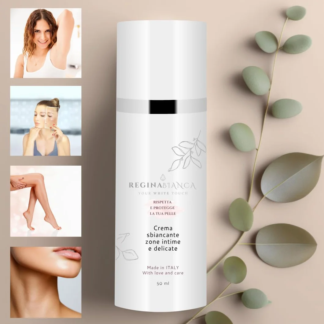 Regina Bianca Crema Schiarente Zone Intime 50ml Iperpigmentazione Inguine Ascelle Capezzoli Pelli Sensibili Made in Italy