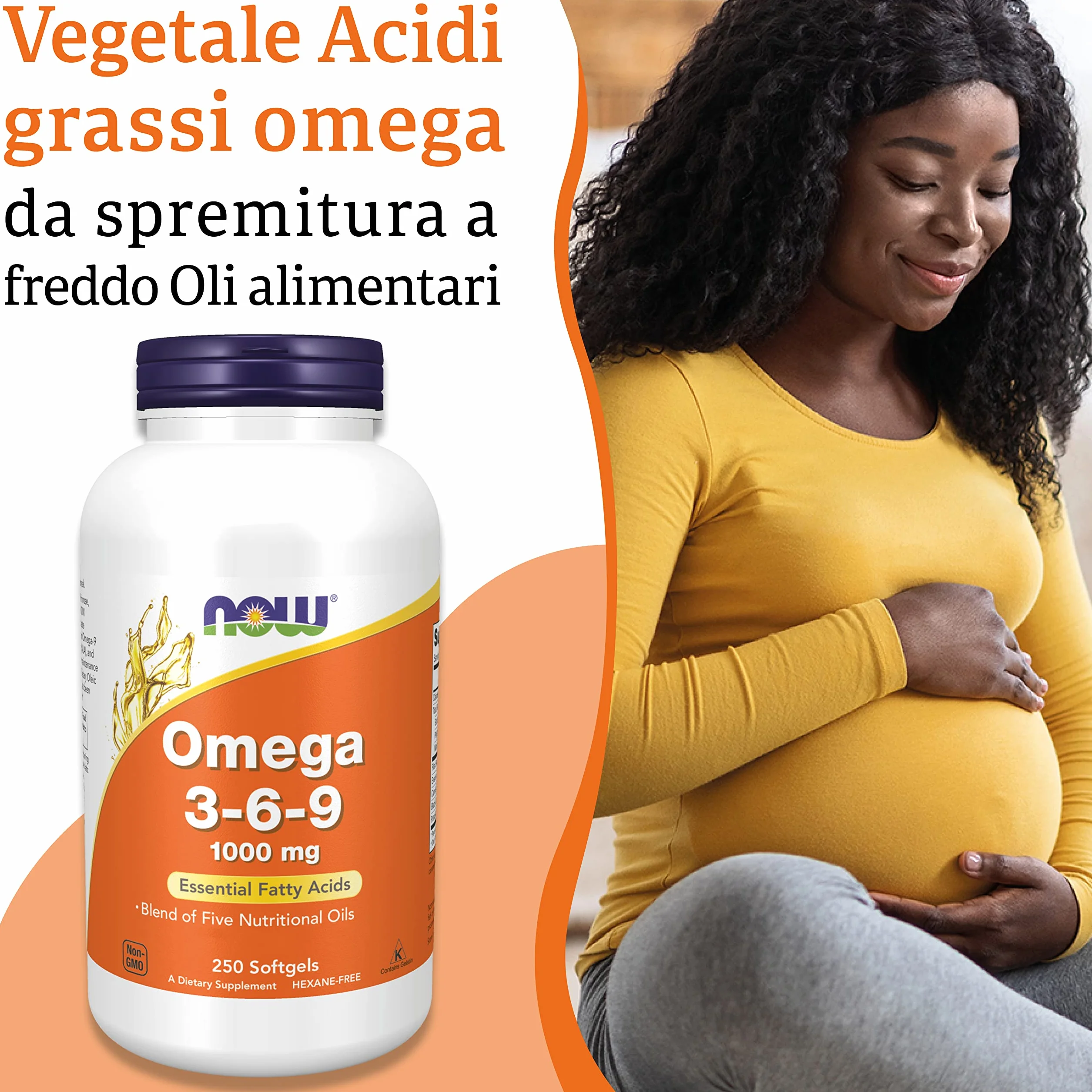 Now Foods Omega 3-6-9 1000 mg 250 Softgels Essential Fatty Acids Non-GMO Gluten Free Soy Free