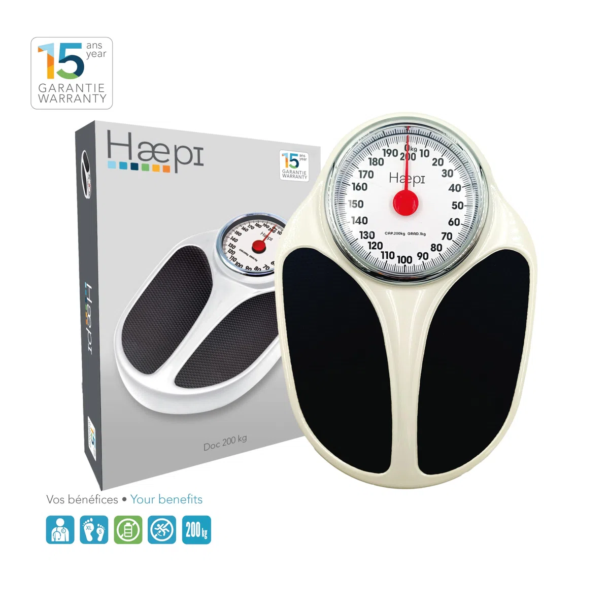 Haepi Bilancia meccanica Grande vassoio & schermo
