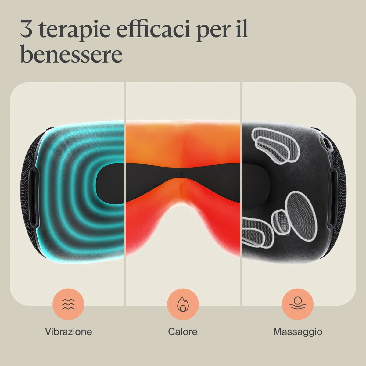 Therabody SmartGoggles 2.0 – Maschera oculare riscaldante, maschera oscurante per il sonno & massaggio delle tempie per relax personalizzato e sollievo dal mal di testa.