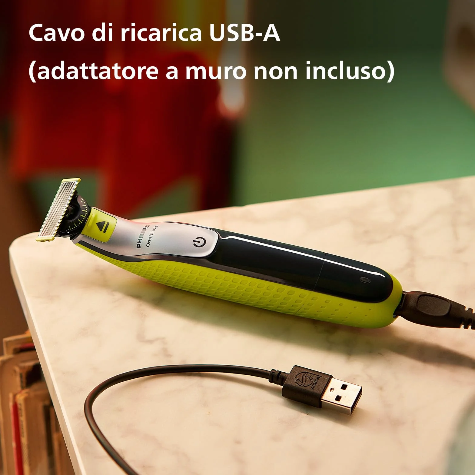 Philips OneBlade 360 Face, Regolabarba e Rasoio Elettrico, Lama 360, 2 Lame 360, Pettine Regolabile 5 in 1 QP2734/30