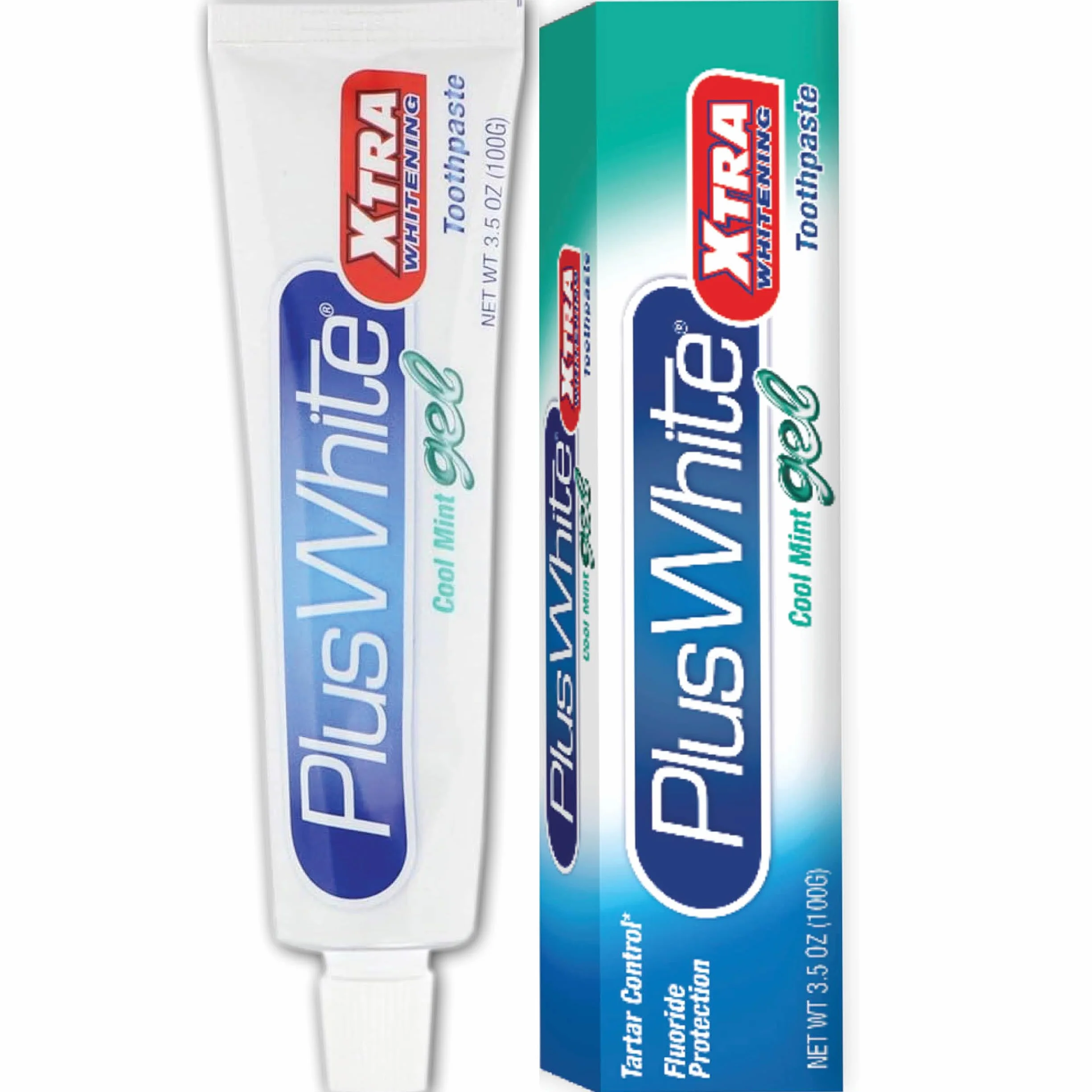 Plus+White Dentifricio in Gel Extra Sbiancante alla Menta 104 ml