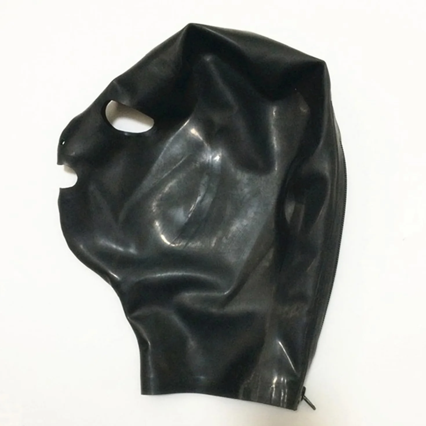 Lattice Testa Coperchio Gomma Maschera Cappuccio Fatto a Mano Cerniera Party Abbigliamento