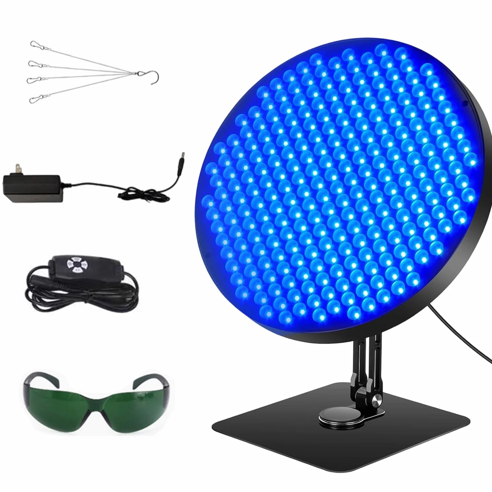Solarium per la casa 460 NM 250 LED 50 W lampada abbronzante supporto in metallo regolabile 360° occhiali solarium corpo e viso