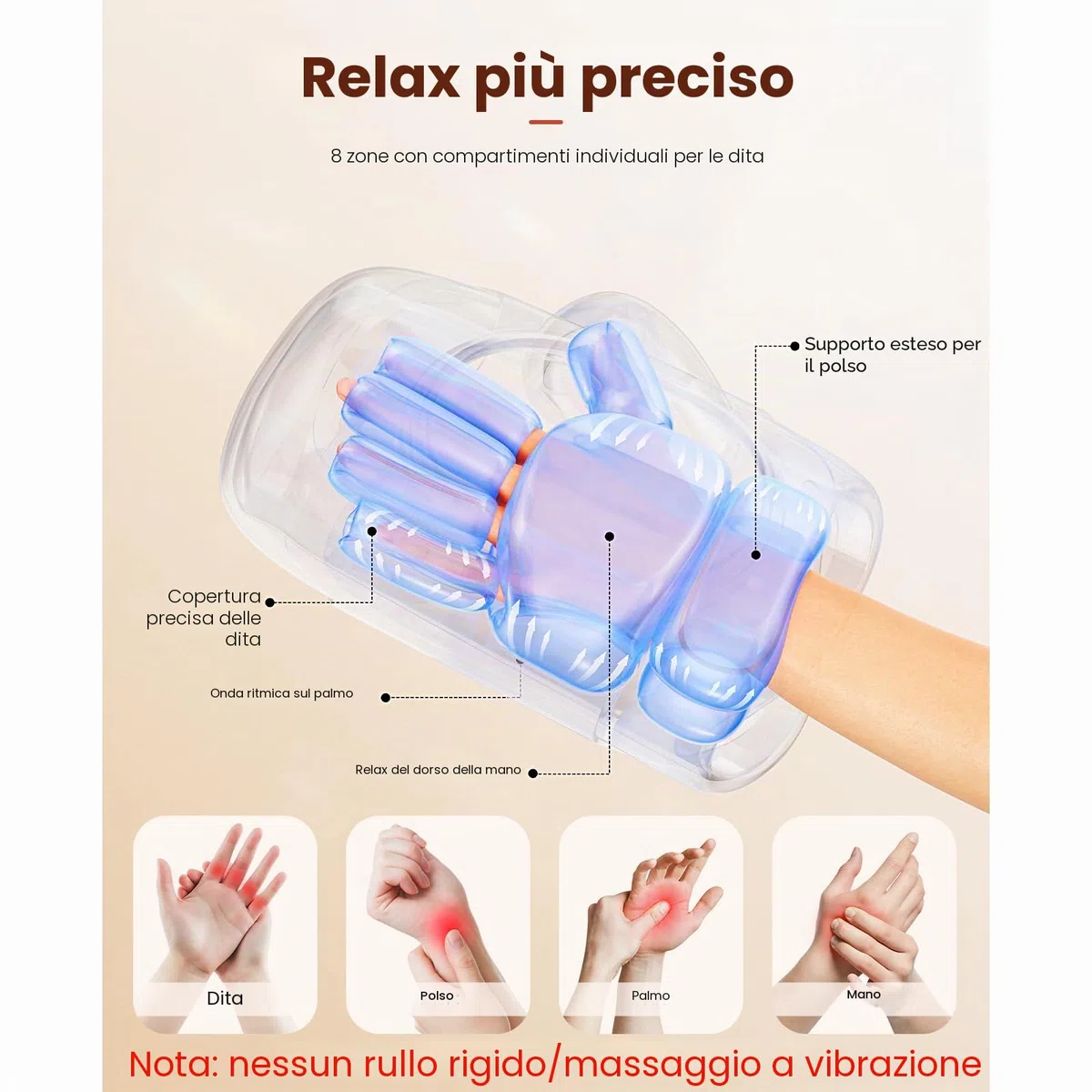 BOB AND BRAD Massaggiatore Mani con Calore e Compressione, Sollievo per Artrite e Sindrome del Tunnel Carpale, Massaggio Rilassante Casa Ufficio, Polsi e Dita, Regalo Uomo Donna-Bianco