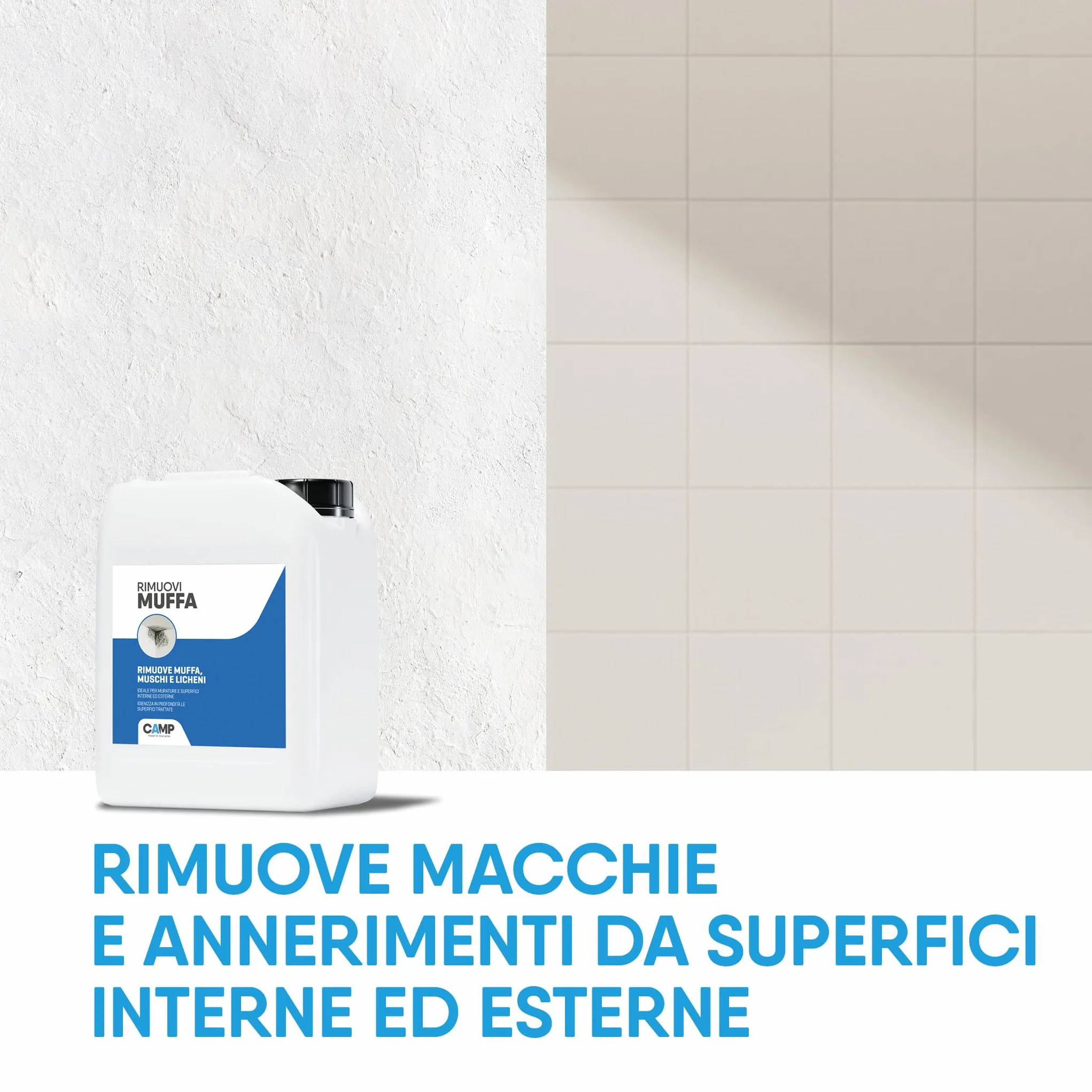 CAMP Rimuovi Muffa Antimuffa 5 L Spray per Muri Interni ed Esterni