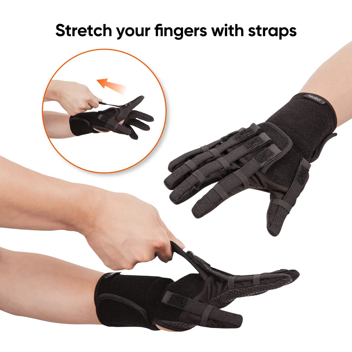 NEOFECT Extender Plus - Spasticità Riabilitazione Guanto Mano Dito Flessione Estensione Prensione Fine Coordinazione Motoria Recupero Allenamento Ictus, Emiplegia, Sci, TBI (L, Sinistra)