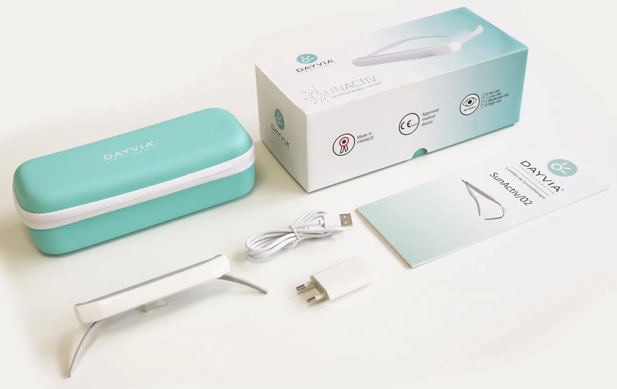 DAYVIA Lampada della Terapia della Luce, Bianco e Grigio