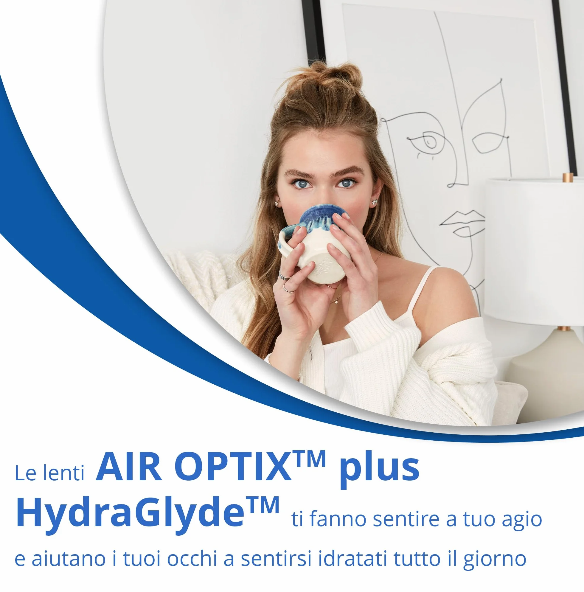 Air Optix Plus HydraGlyde Lenti a Contatto Mensili, 6 Lenti, BC 8.6 mm, DIA 14.2 mm, -5.75 Diopt