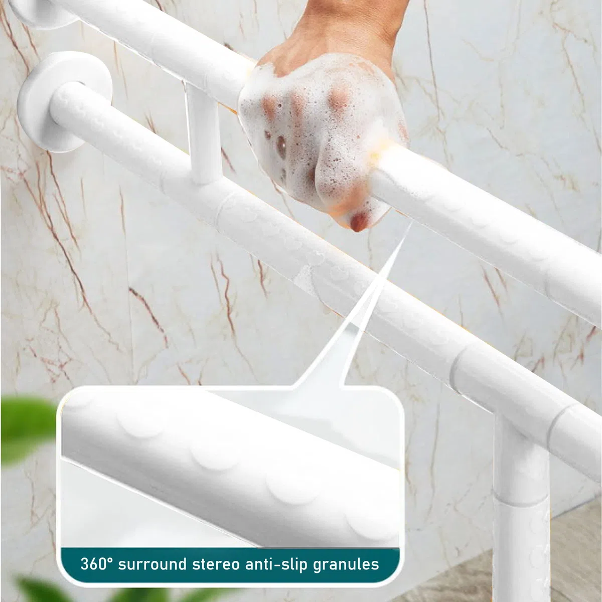 Maniglione Bagno Disabili WC Disabili Maniglia 150KG 24 inches Supporto Pieghevole Disabili Vasca da Bagno per Disabili Per Vasca Anziani, Maniglia di sicurezza antiscivolo