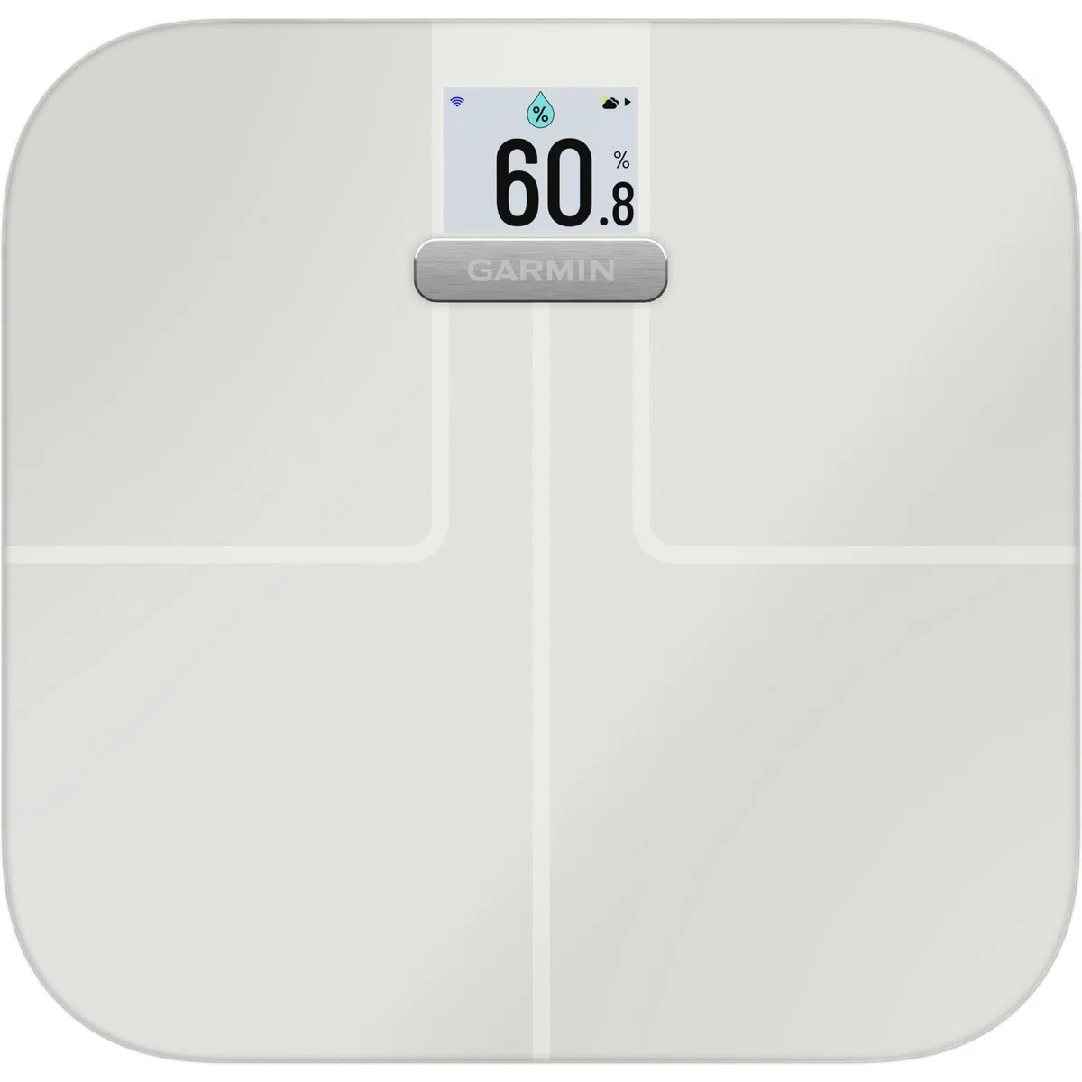 Garmin Index S2 White Bilancia Impedenziometrica, con Schermo a Calori, fino a 16 Utenti, Bluetooth e Wi-Fi, Bianco