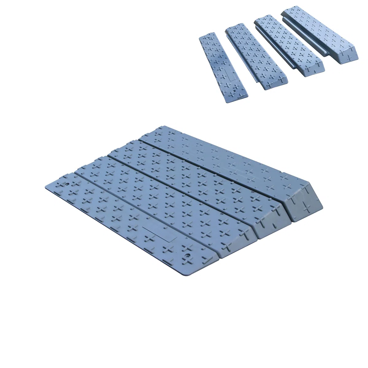 Vlinow, rampa per soglia per porta, altezza di 3/5/7,5/10 cm, rampa per soglia regolabile in altezza, leggera e facile da trasportare, per marciapiede, utilizzabile come rampa per sedia a rotelle