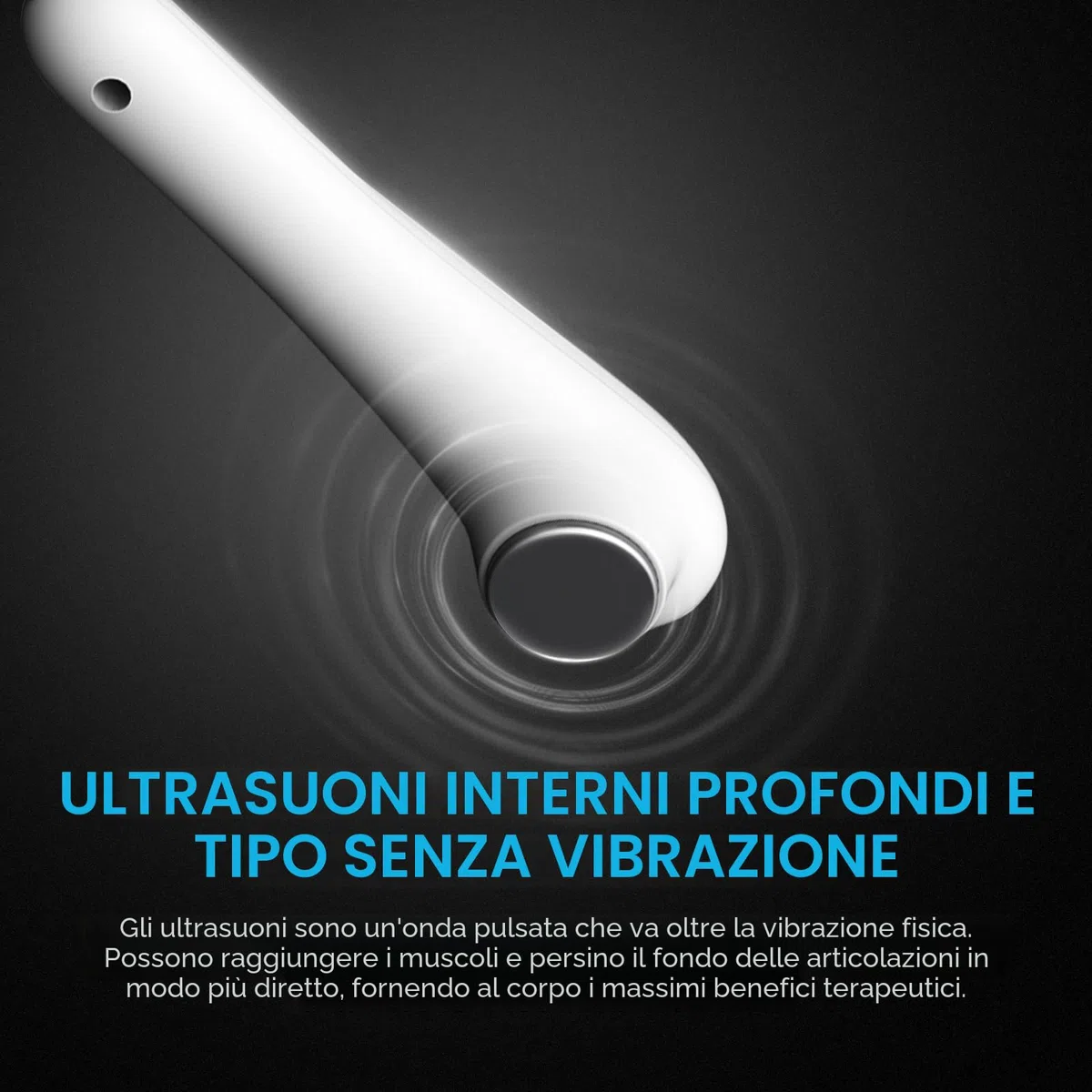 Macchina per Terapia ad Ultrasuoni, Dispositivo Portatile per Massaggi per Alleviare il Dolore Muscolare e Articolare, Ingranaggi di Regolazione a 3 Livelli Massaggiatore ad Ultrasuoni (Bianco A02)
