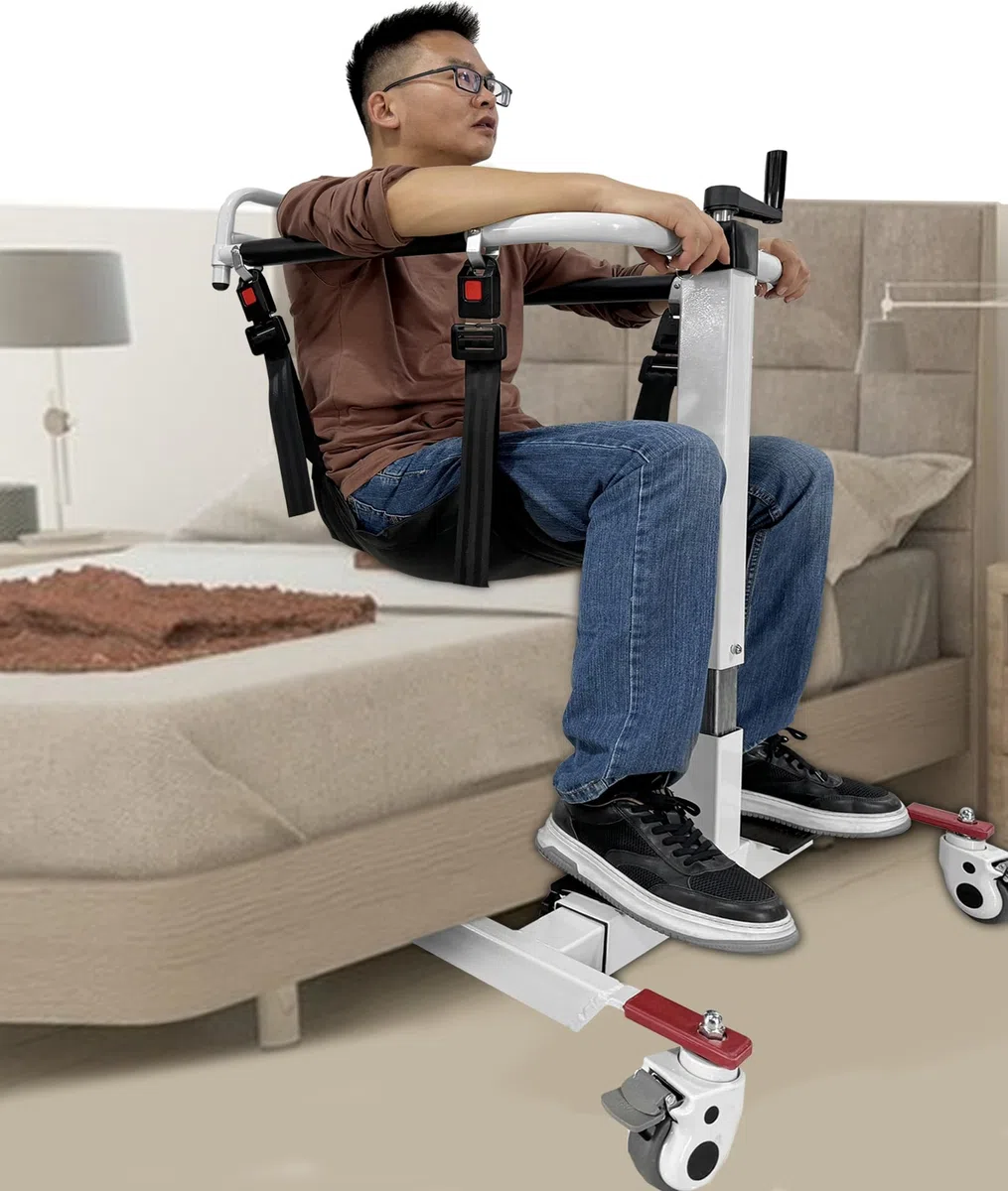 Sollevatore per Pazienti, Sollevatore Portatile per Disabili per Auto, Sedile da Trasferimento per Bagno, Sollevatore per Sedia a Rotelle, Altezza/Larghezza Regolabili