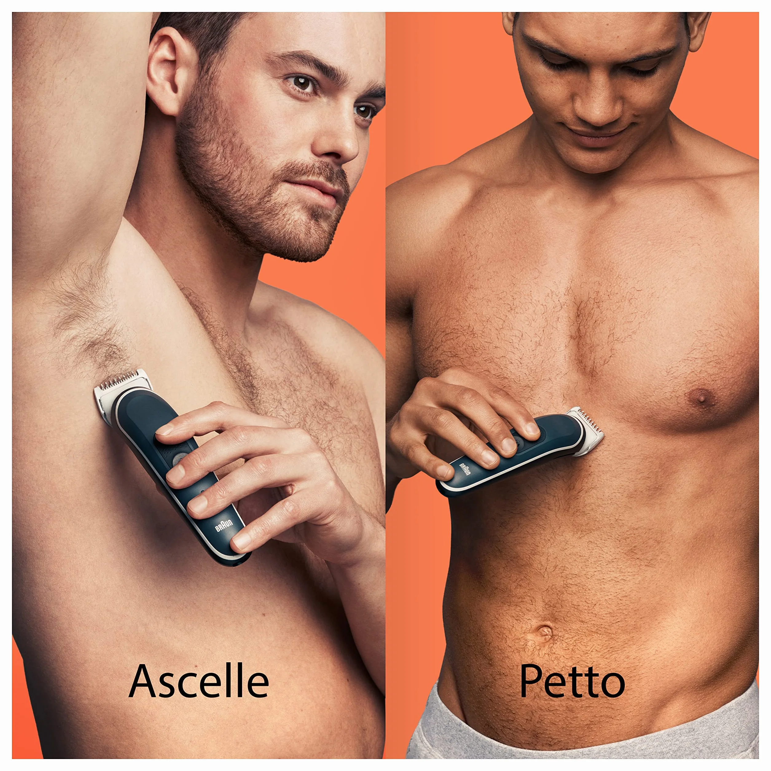 Braun Serie 5 Rasoio Elettrico Corpo Uomo Impermeabile BG5340, 100 Min Autonomia, Pettini 3-11 mm, Tecnologia SkinShield