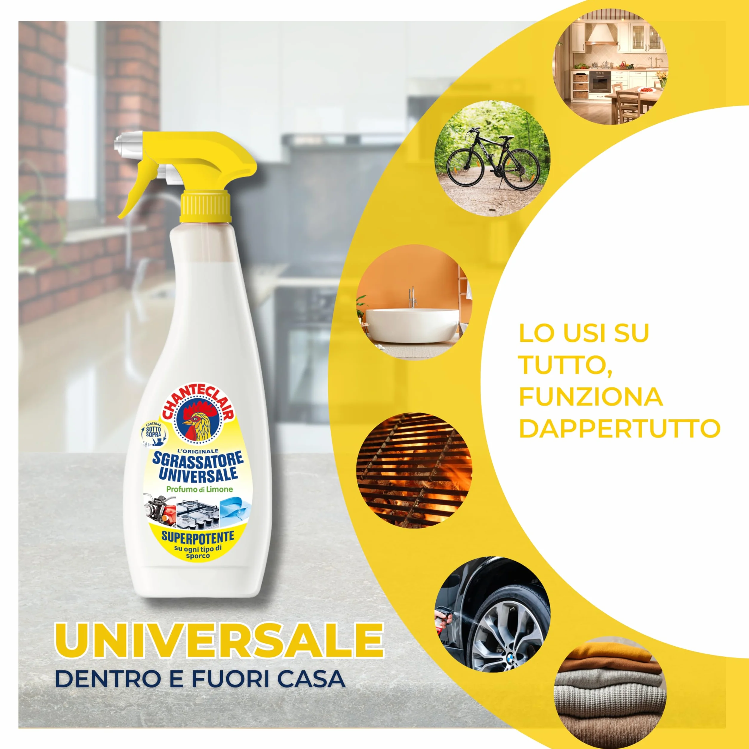 Chanteclair Sgrassatore Universale Ricarica 12x750 ml Profumo Limone