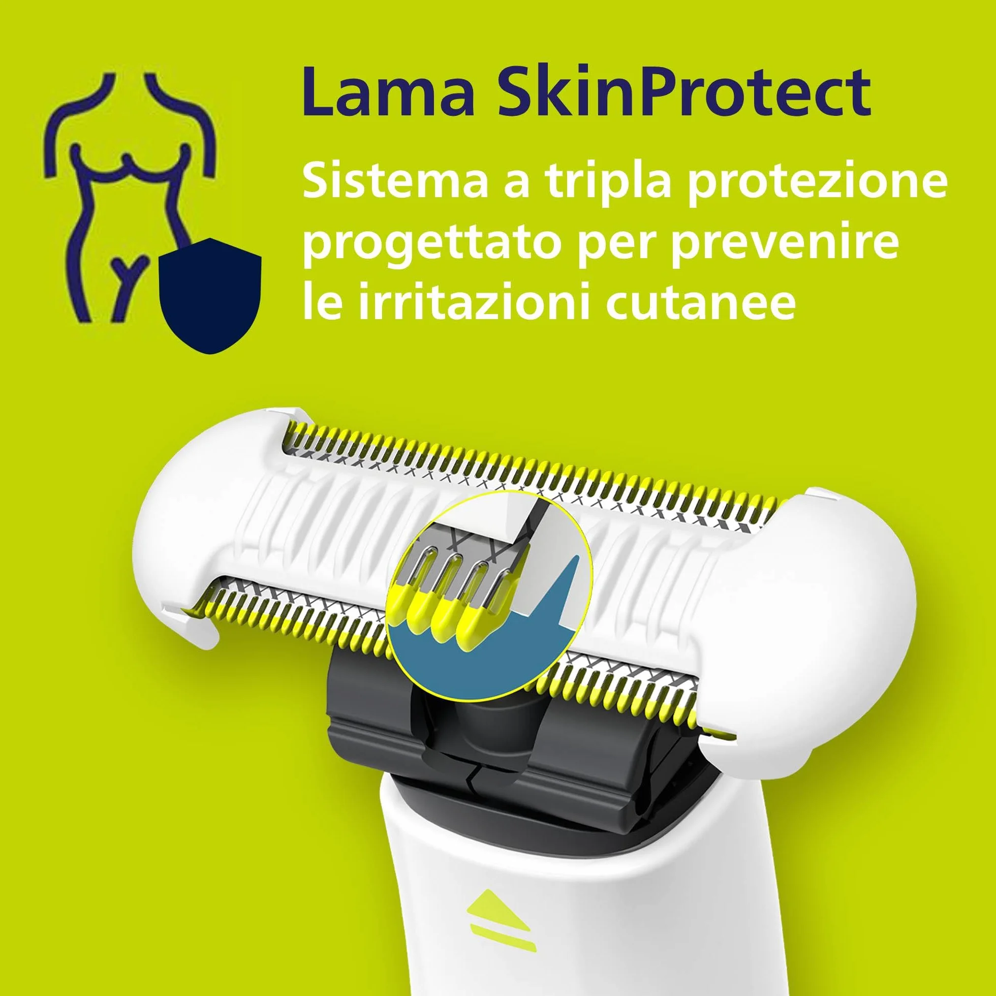 Philips OneBlade Intimate QP1924/28, cura intima, rasatura precisa con protezione extra pelle