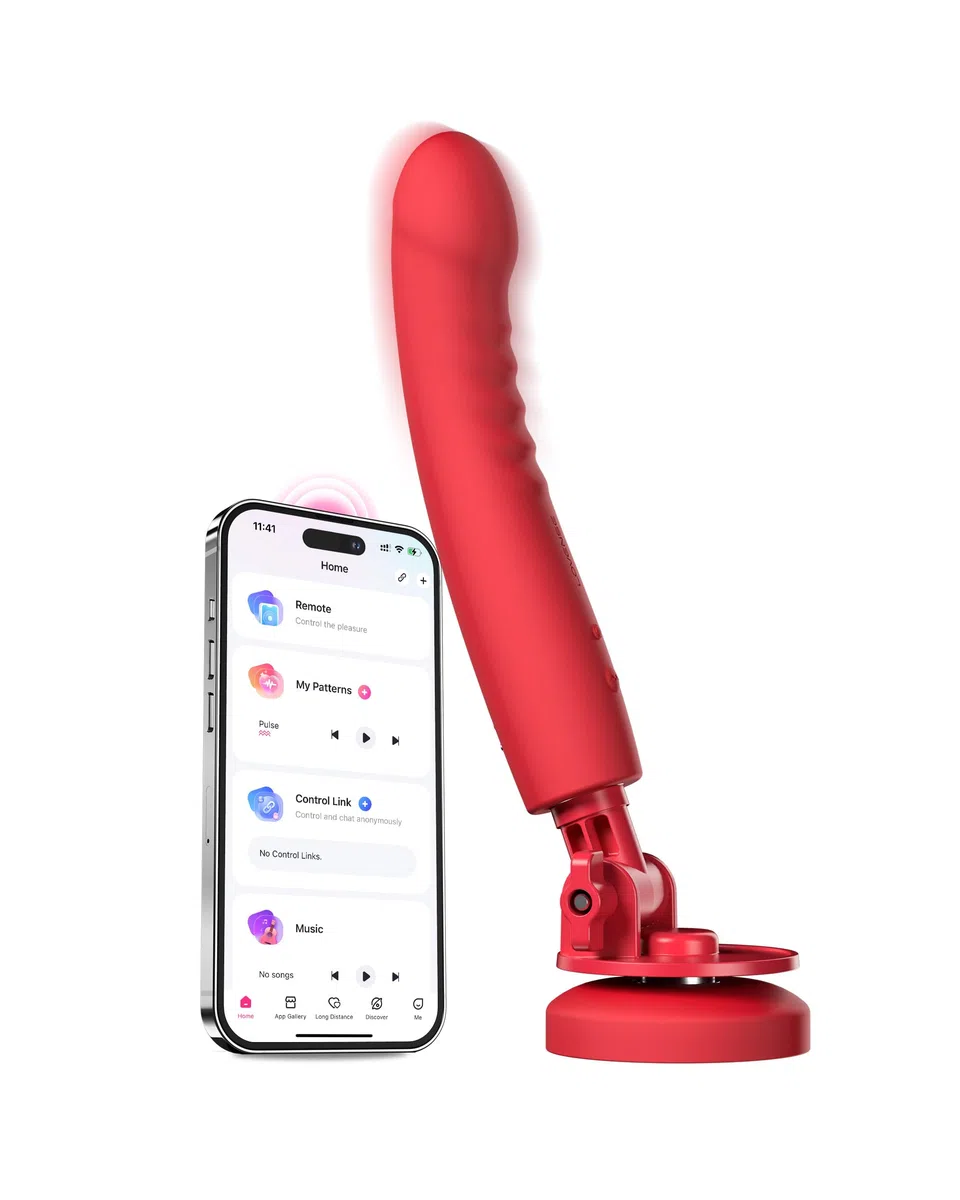 LOVENSE Mission 2 Dildo Machine, Dildo a ventosa regolabile a 180°, macchina del sesso con telecomando per donne, potente vibrazione e senso del tatto, giocattolo sessuale automatico per coppie.
