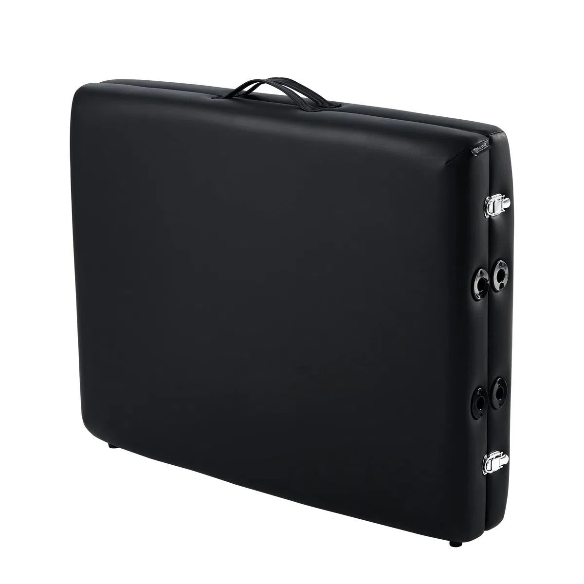 Master Massage Argo, lettino portatile per massaggi, 71 cm, con gambe in legno di noce, pieghevole, ultraleggero, nero