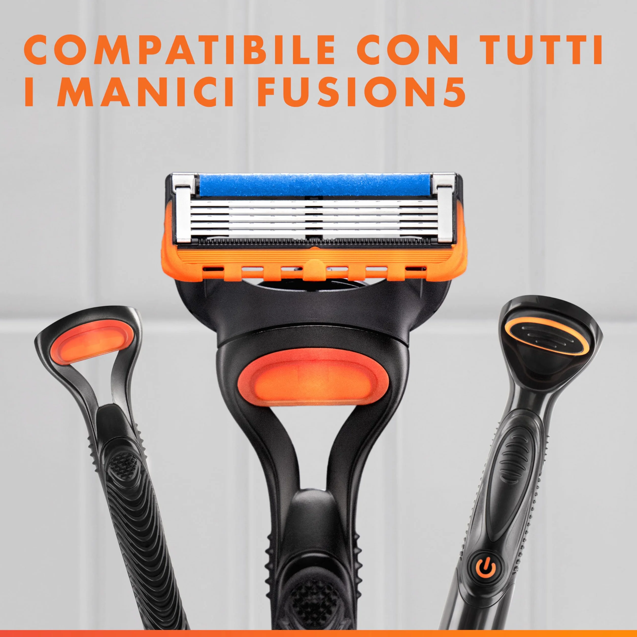 Gillette Fusion 5 Lamette di Ricambio 12 Pezzi con Striscia Lubrificante 6 Lame Rasatura Profonda