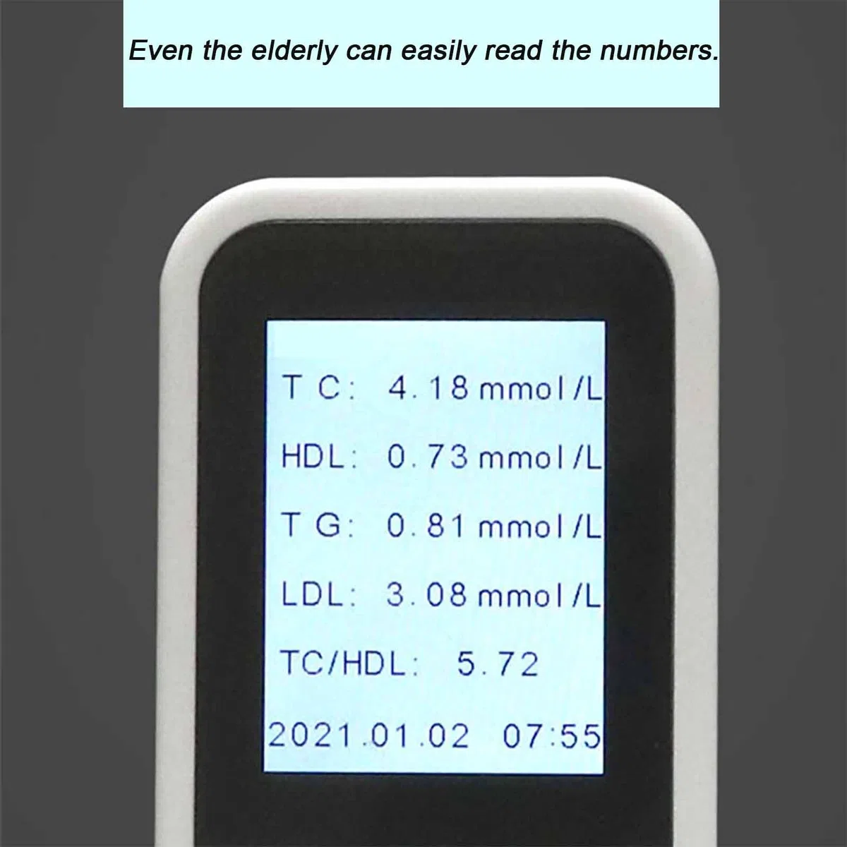 ERICAT Misuratore Multifunzione per Il Monitoraggio dei Lipidi, Tester per I Lipidi nel Sangue con 25 Strisce Reattive E 500 Set di Valori di Memoria, Risultati Rapidi in 2 Minuti E Facile da Usare