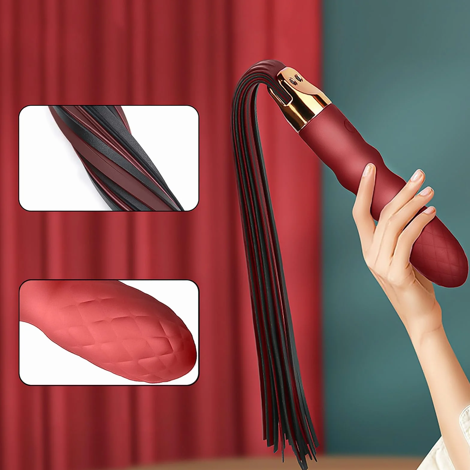 SXOVO Frustino Vibrante 2 in 1 Dildo 10 Modalità per Stimolazione Prostata Punto G BDSM