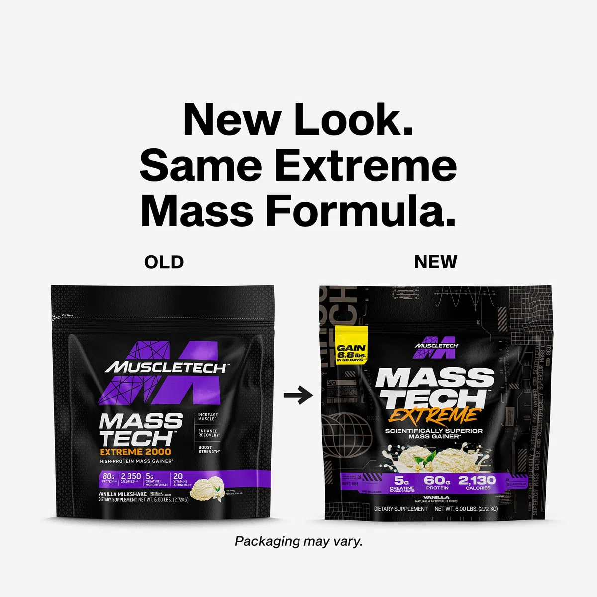 MuscleTech Mass-Tech Extreme 2000, Vanilla Milkshake (EAN 631656716979) - 2720g
