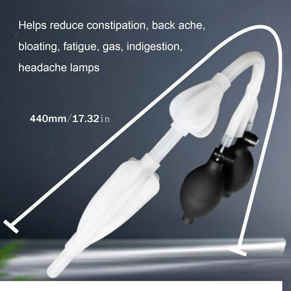 Silicone Enema Douche Bulb Doppie Aperture Laterali Sistema di Lavaggio Elastico a Doppia Lampadina Gonfiabile per Assistenza Sanitaria