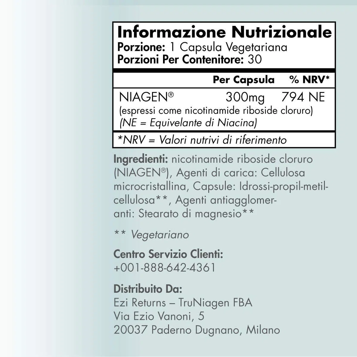 TRU NIAGEN NAD Integratore, Nicotinamide Riboside, Formula Brevettata NR, Per Ridurre Stanchezza e Affaticamento, da 30 Compresse, 300 mg per Porzione (2 Mesi/2 Flaconi)