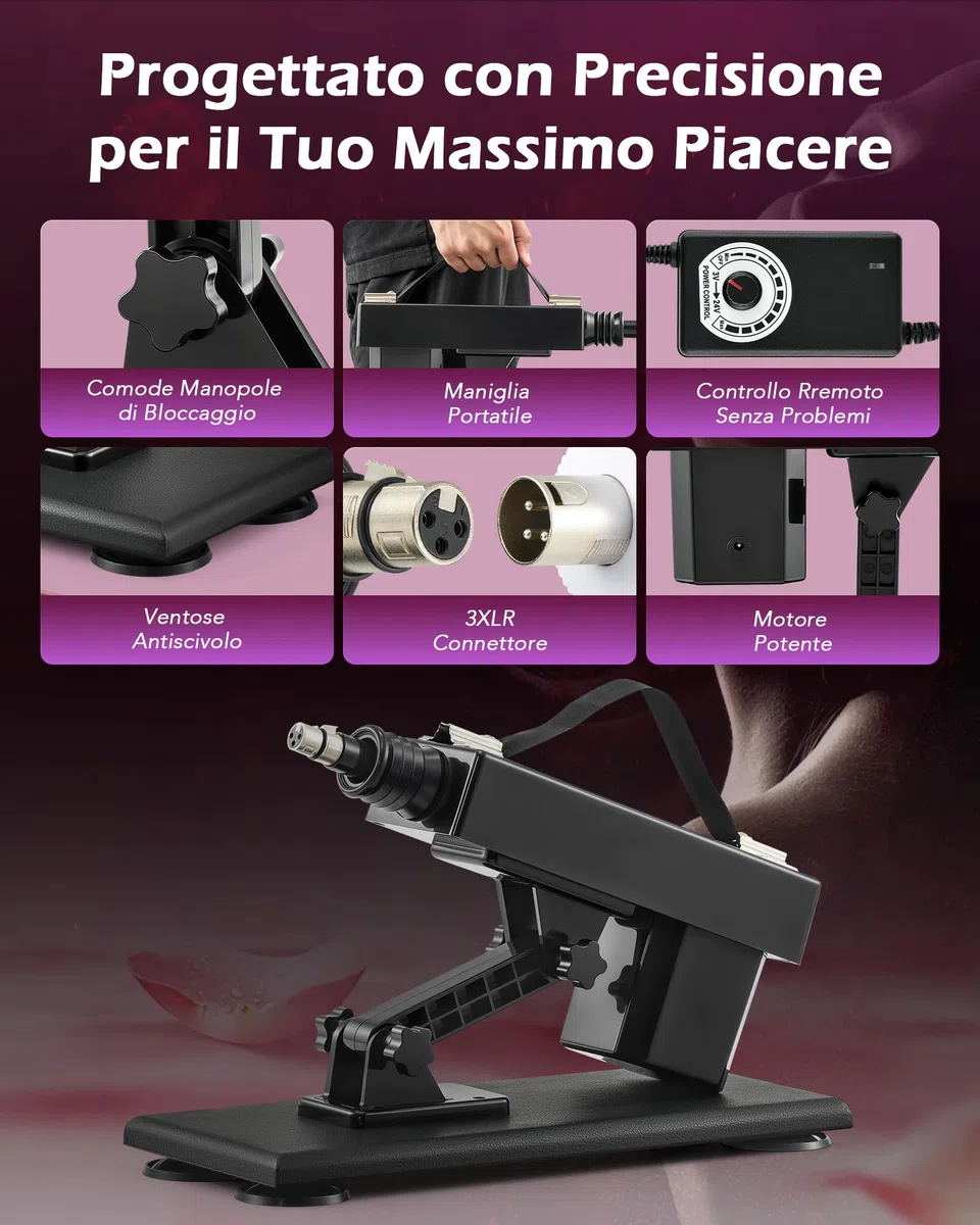 SENSUA Macchina per Sesso Automatica con 5 Dildo Barra di Estensione e Ventosa per Uomini e Donne Giocattoli Erotiici per Adulti Macchina dell'Amore per Massaggio Anale Vaginale Masturbazione