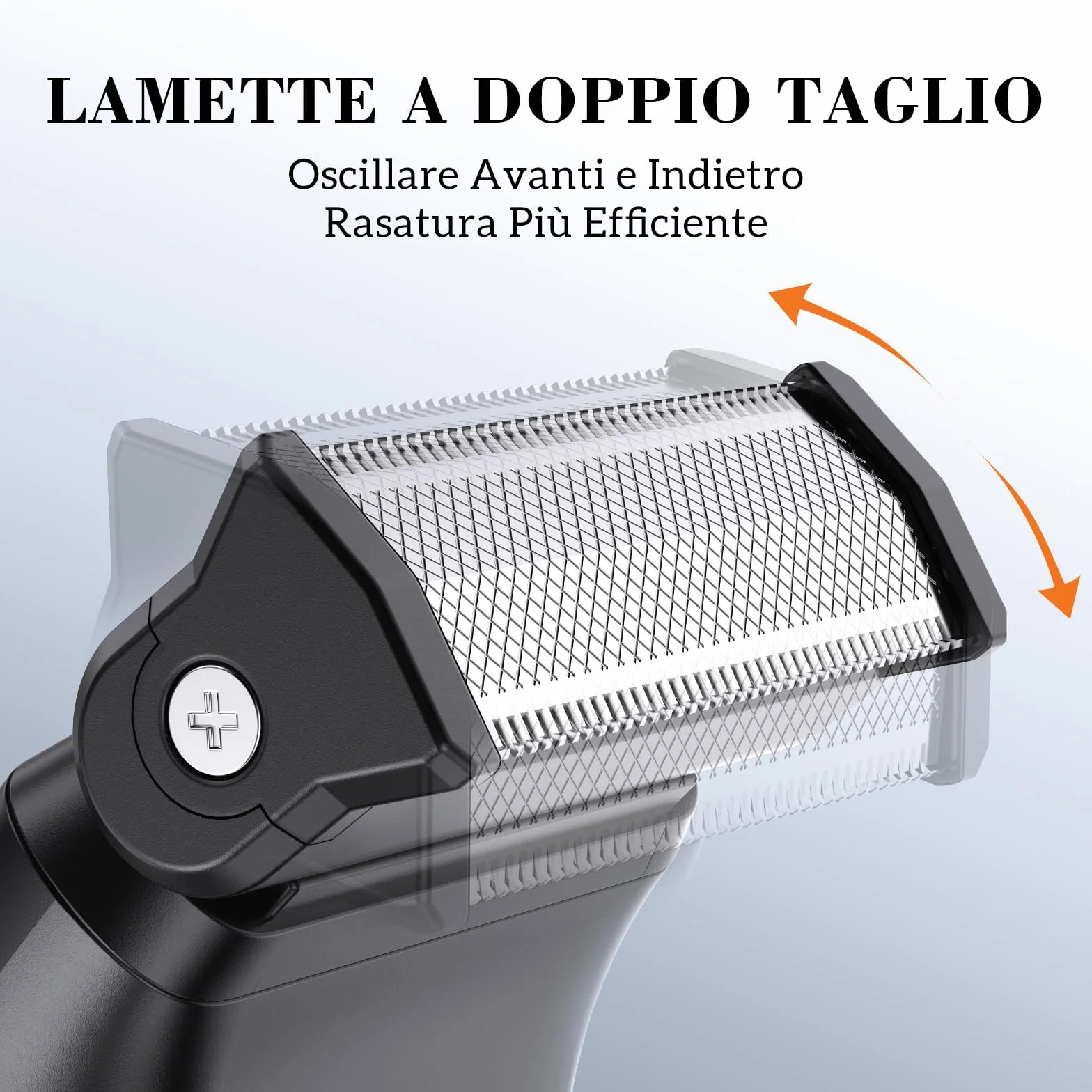 MAXGROOM 2 in 1 Rasoio Elettrico Corpo Uomo a Umido e Secco, Depilatore Corpo con 2 Testine, Display LED