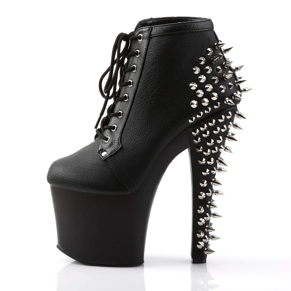 Pleaser FEARLESS-700-28 Blk Faux Leather/Blk Matte UK 4 (EU