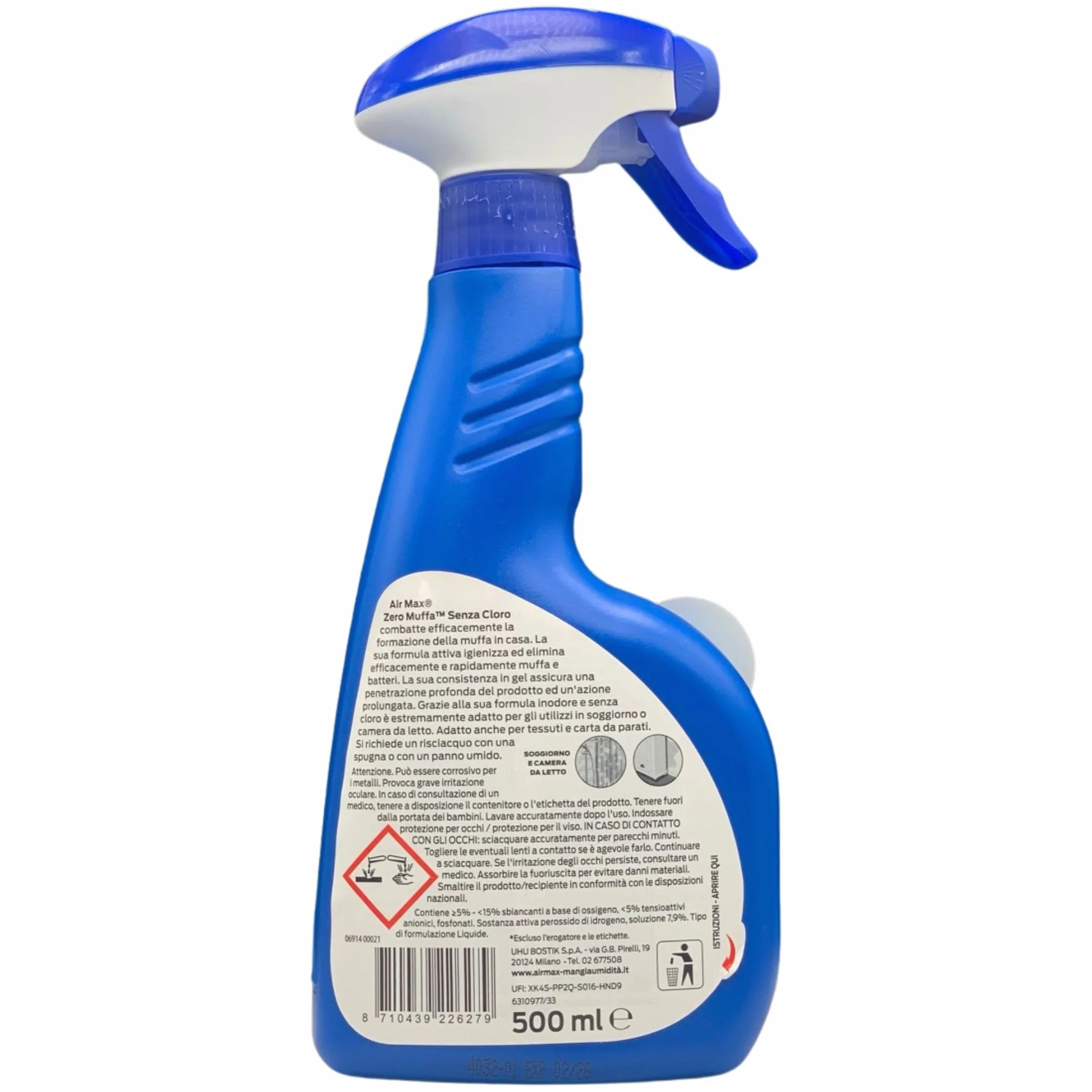 A. Max Zero Muffa Senza Cloro 500ml + Panno SOFT In Lattice 30x30cm, Ideale Per Carta Da Parati e Tessuti
