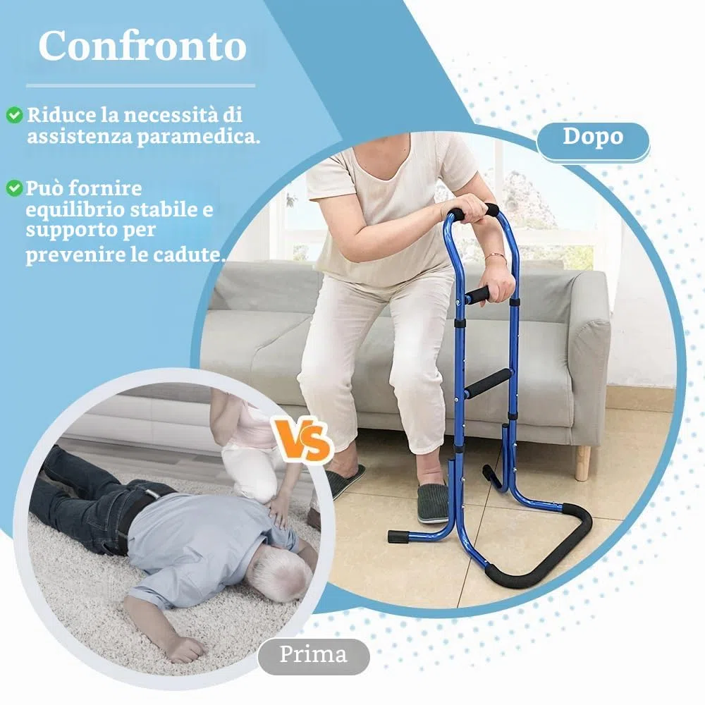 Sedia Assist per anziani supporto per alzarsi dal letto Sit To Stand Prodotti di assistenza per l'ascensore Rails per adulti Sicurezza Caduta fuori dal letto cane per anziani Supporti in piedi
