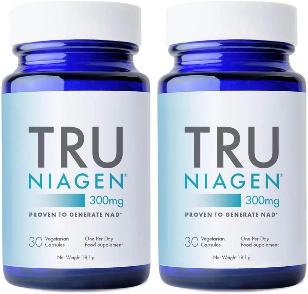 TRU NIAGEN NAD Integratore, Nicotinamide Riboside, Formula Brevettata NR, Per Ridurre Stanchezza e Affaticamento, da 30 Compresse, 300 mg per Porzione (2 Mesi/2 Flaconi)