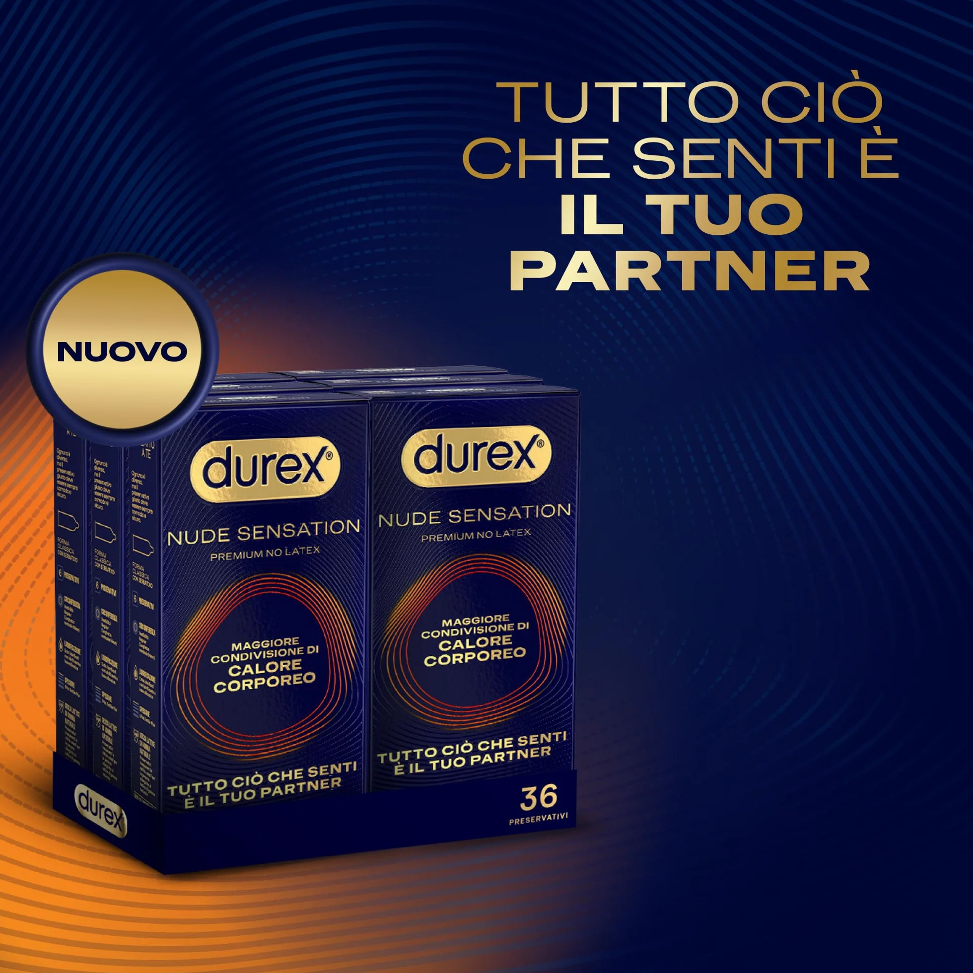 Durex Nude Sensation Preservativi in Nitrile Ultra Sottili Extra Lubrificati 36 Profilattici