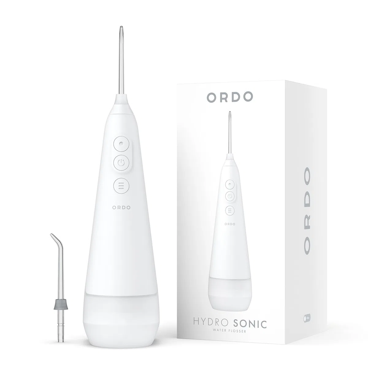 Ordo Idropulsore per denti senza fili, irrigatore orale impermeabile IPX7, 3 impostazioni di pressione, portatile, filo interdentale elettrico, ricaricabile, consigliato da professionisti dentali