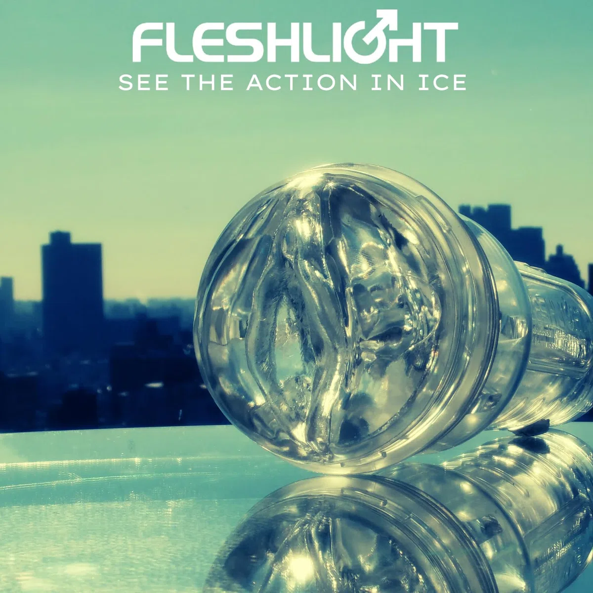 Fleshlight Ice Lady Crystal - Masturbatore SuperSkin, giocattolo del sesso estremamente realistico