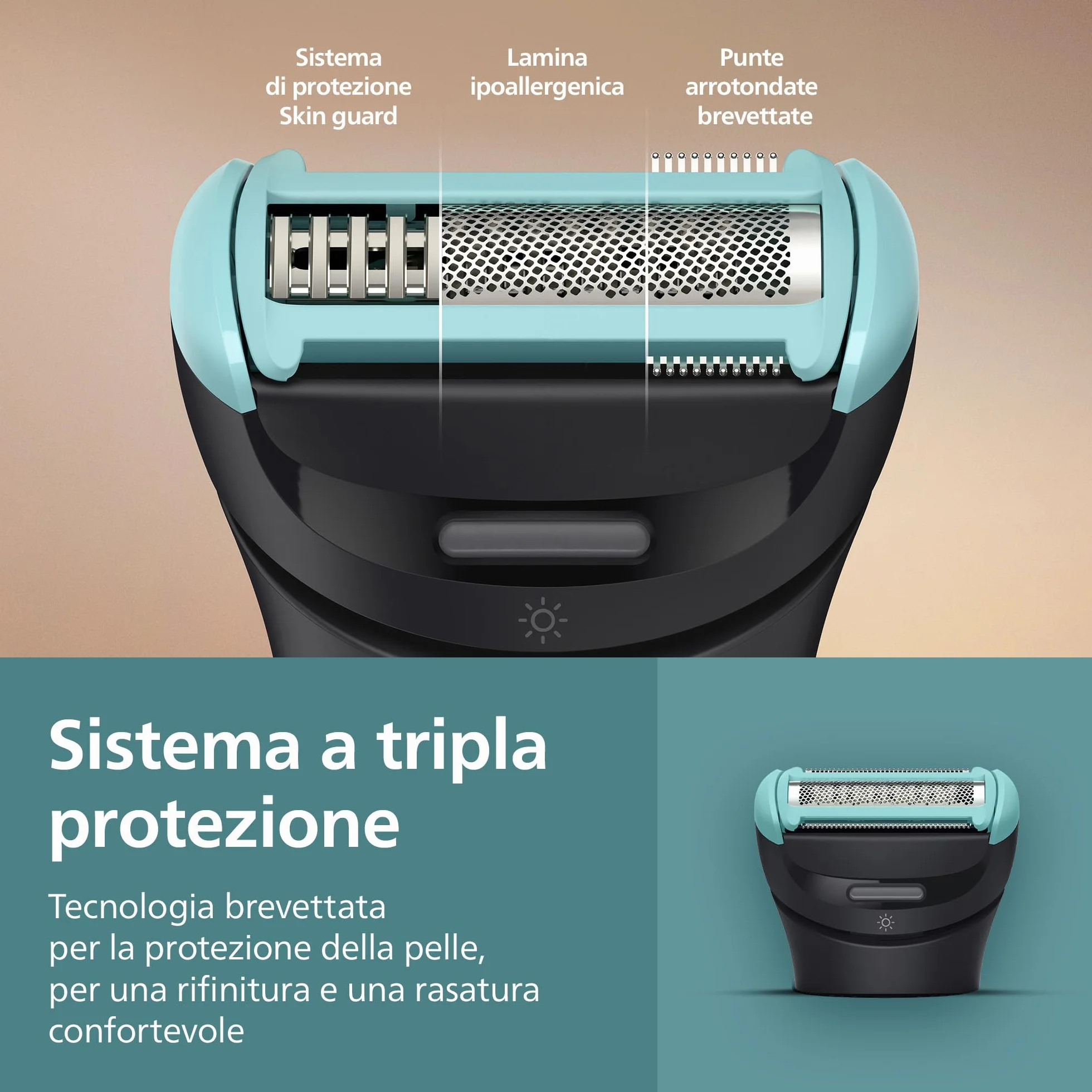 Philips Bodygroom Serie 7000 BG7480/15 - Rifinitore per uomo, testina flessibile 2D, impermeabile 100%, 120 minuti autonomia