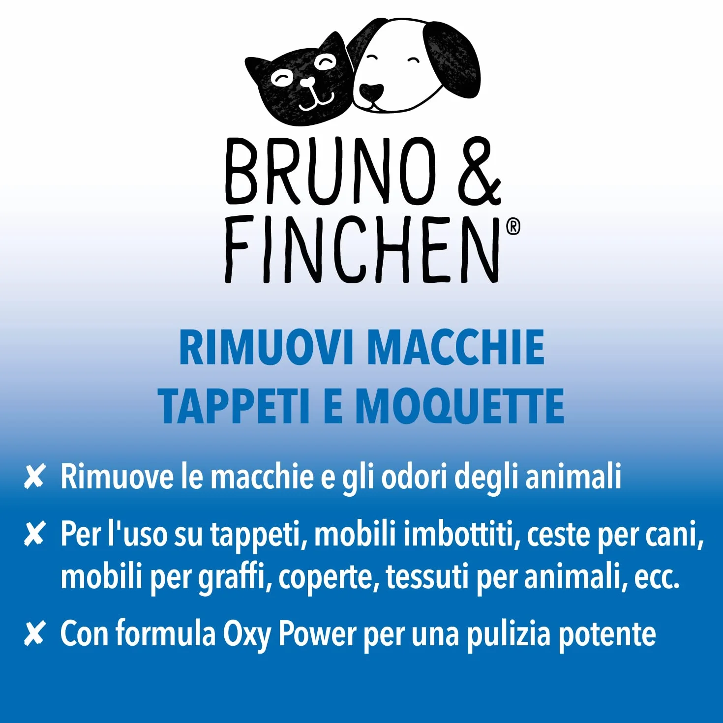 Bruno & Finchen Smacchiatore per tappezzeria e tappeti 650 ml Detergente anti urina cani e gatto