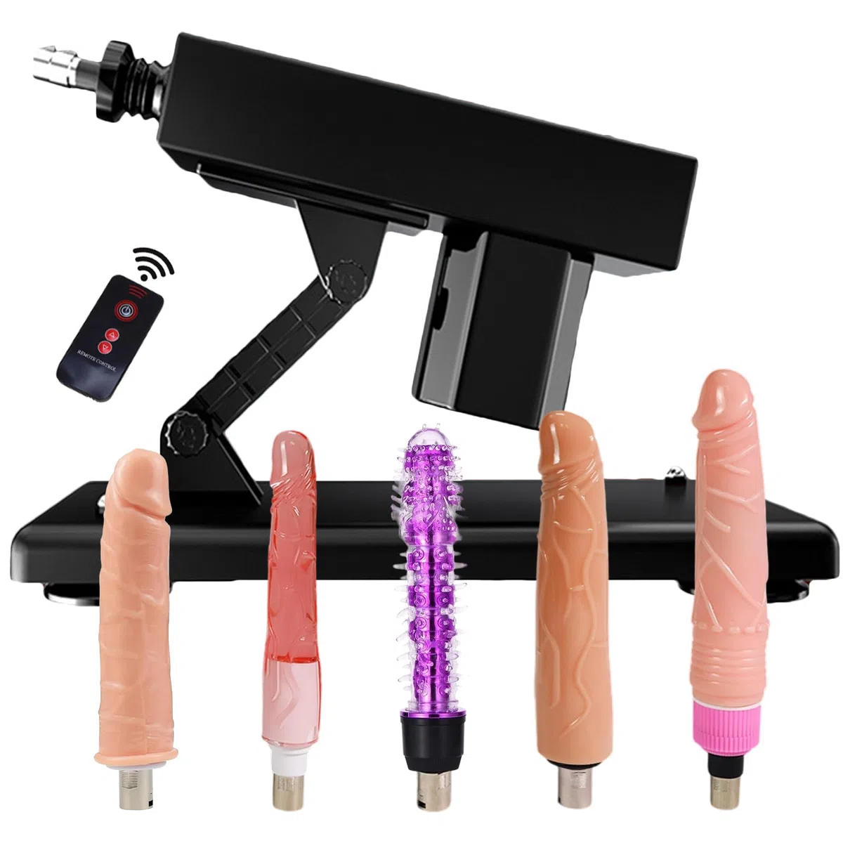 Macchina del sesso telecomandata, Love Machine Sex Toys per uomini e donne Macchina automatica di spinta con 5 dildo realistico e accessori 3XLR