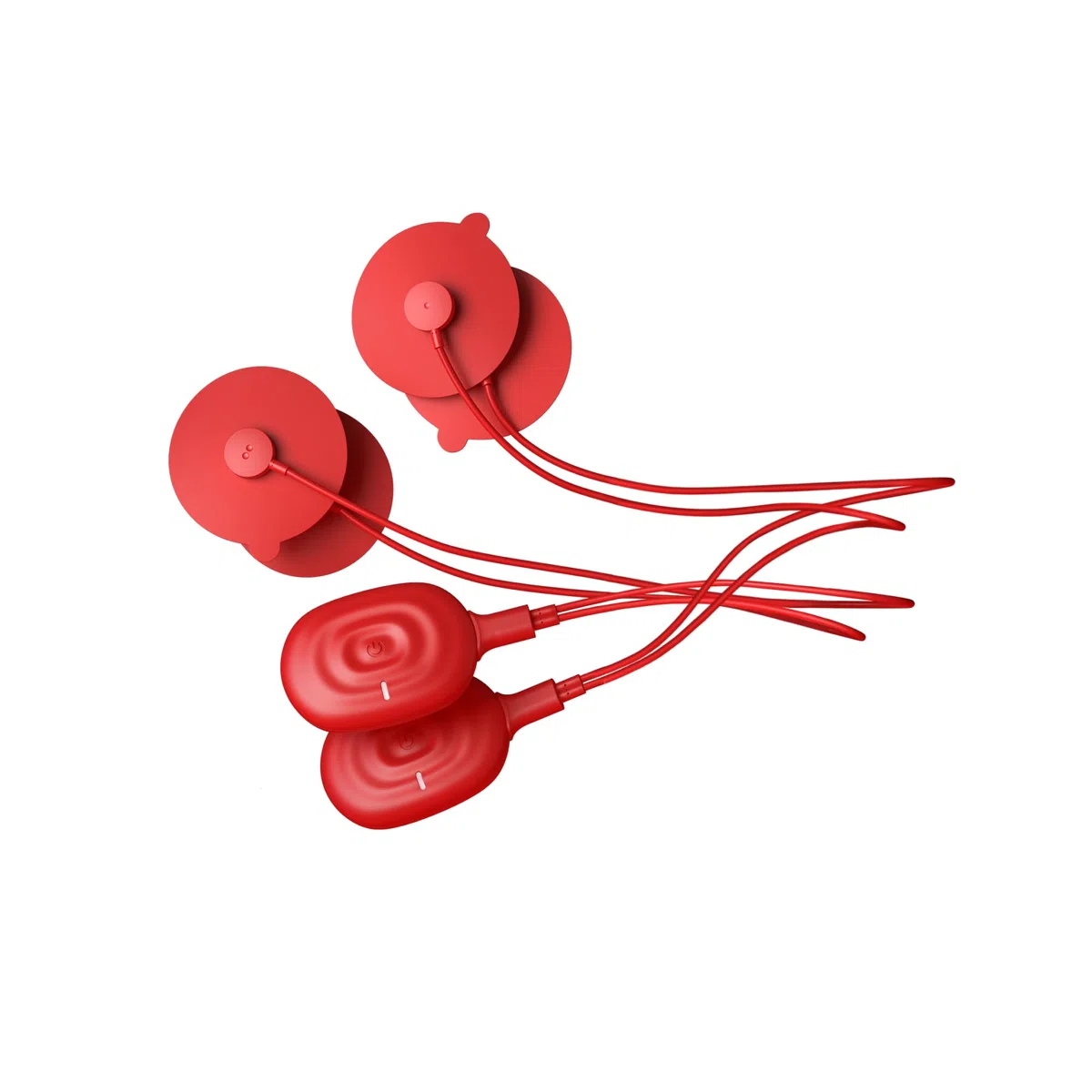 PowerDot 2.0 Duo Red - Dispositivo TENS Intelligente - Elettrostimolatore Muscolare Wireless Controllato con App - Accelera il Recupero, Migliora la Forza, Allevia il Dolore (Rosso)