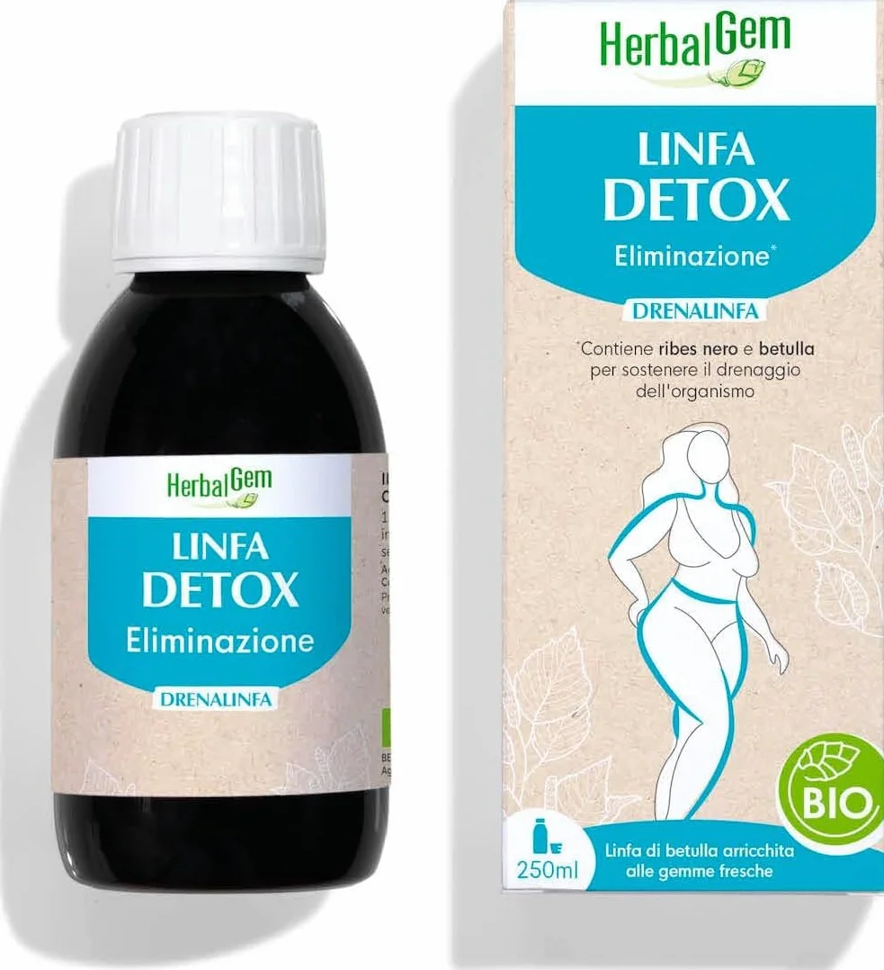 HERBALGE_M Drenalinfa Linfa di Betulla Fresca con Gemme di Betulla e Ribes Nero 250 ml