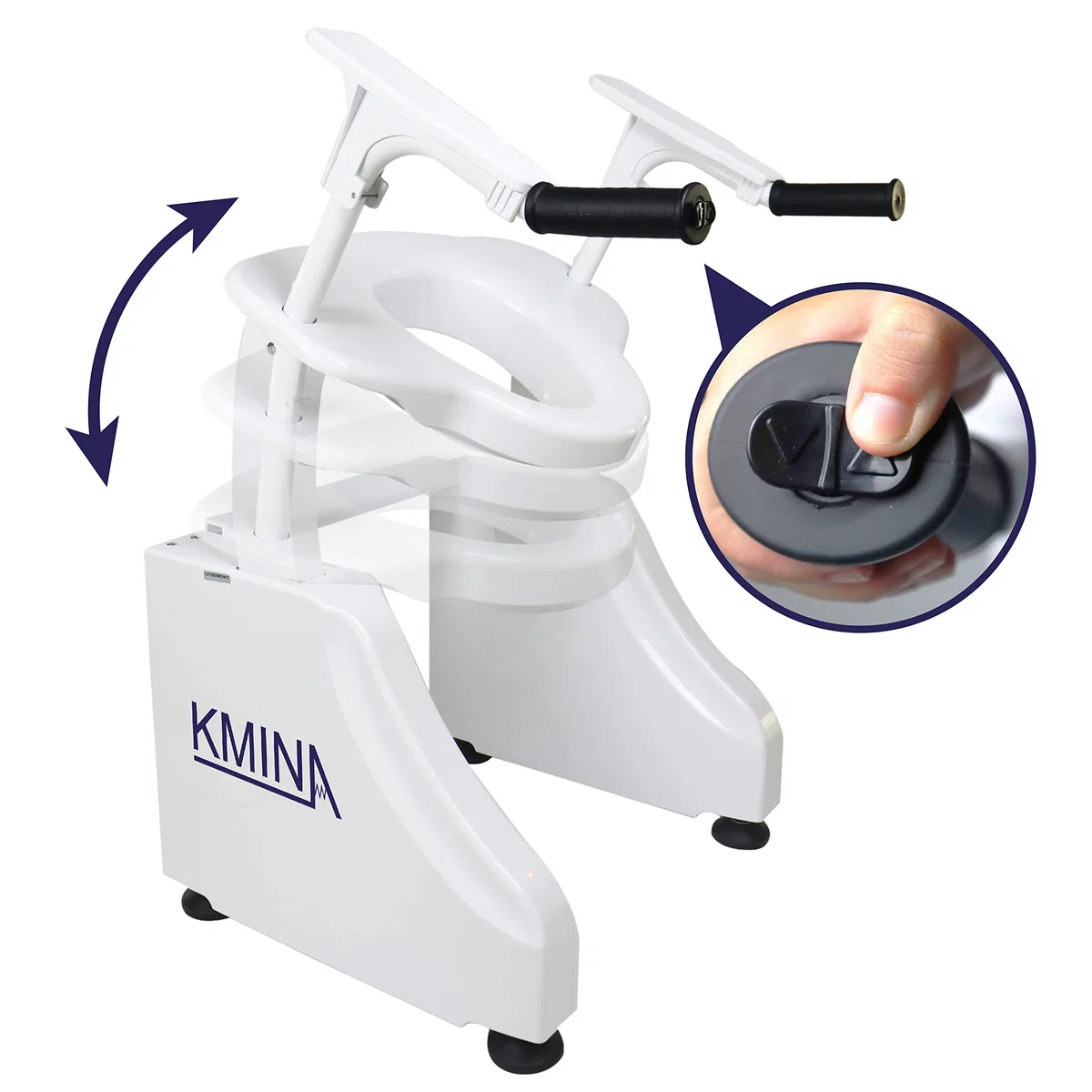 KMINA Rialzo WC per Anziani Elettrico Inclinabile, Alzawater con Coperchio, Supporto Water Bagno Disabili - Modello PRO