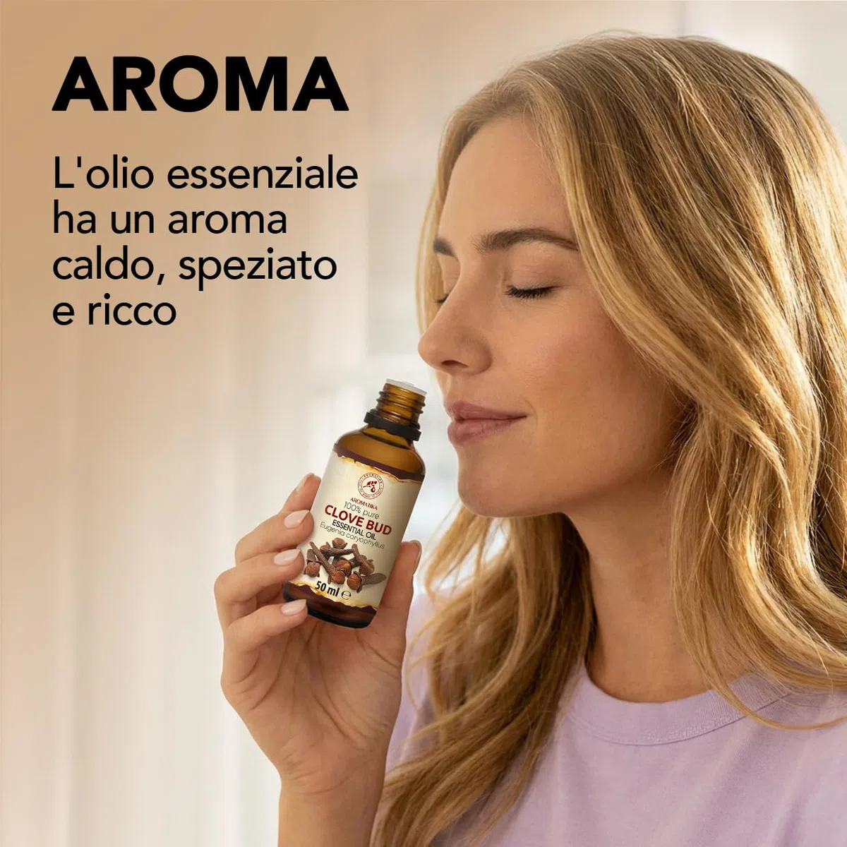 Olio Essenziale di Chiodi di Garofano 50 ml - Eugenia Caryophyllus - Naturale e Puro - Olio essenziali per Diffusori - Aroma per la Casa - Saponi e Candele - Profumo di lunga durata - Aromaterapia