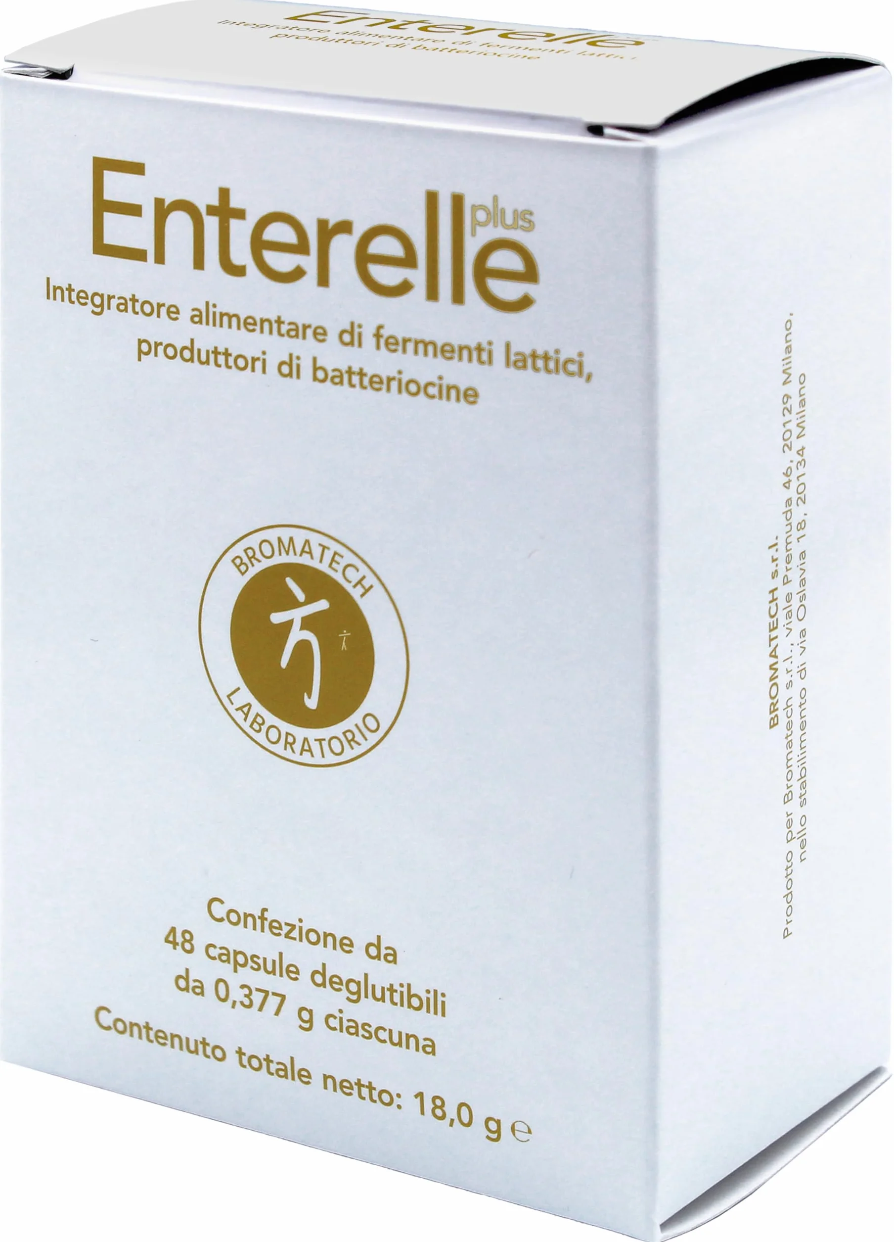 Bromatech Enterelle Plus Integratore Alimentare Fermenti Lattici 18 gr 48 cps