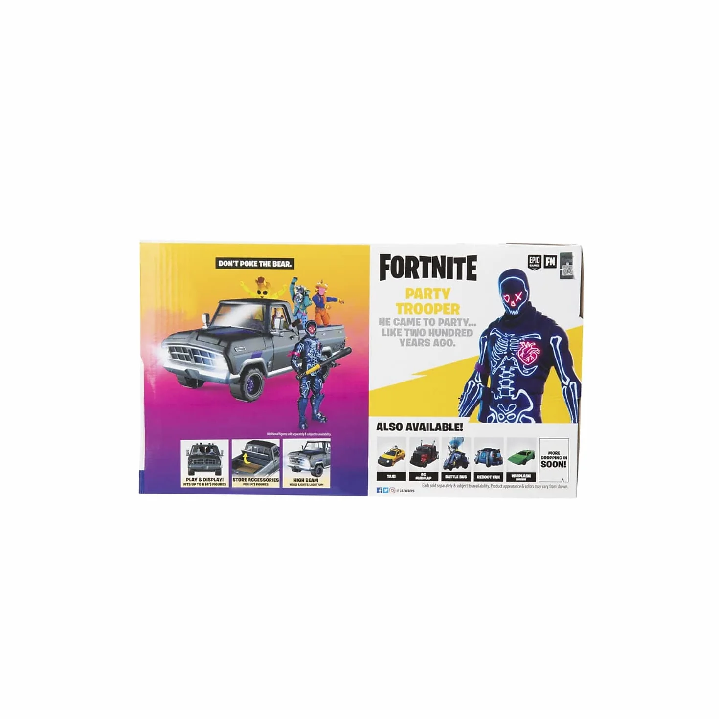 Fortnite The Bear Vehicle Plus Statuetta articolata Party Trooper 10,2 cm Multicolore FNT1019